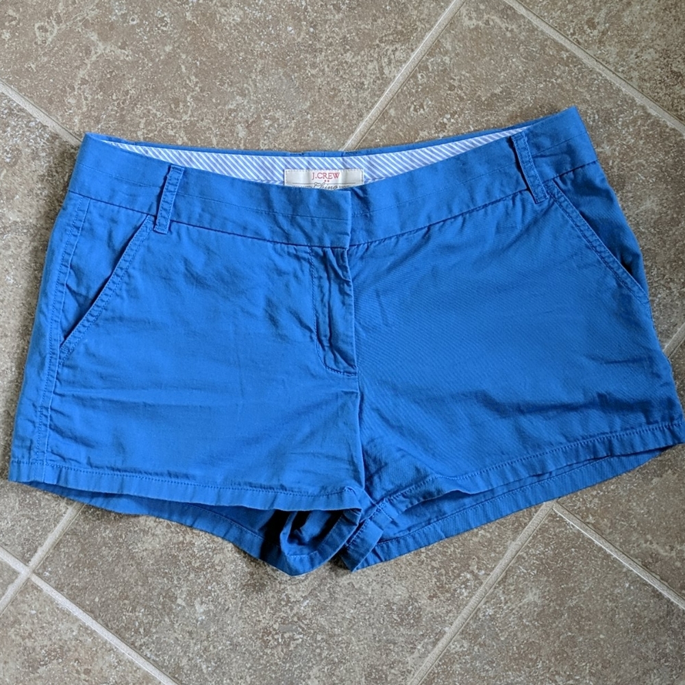 J Crew Blue Chino Shorts 2.5" Inseam